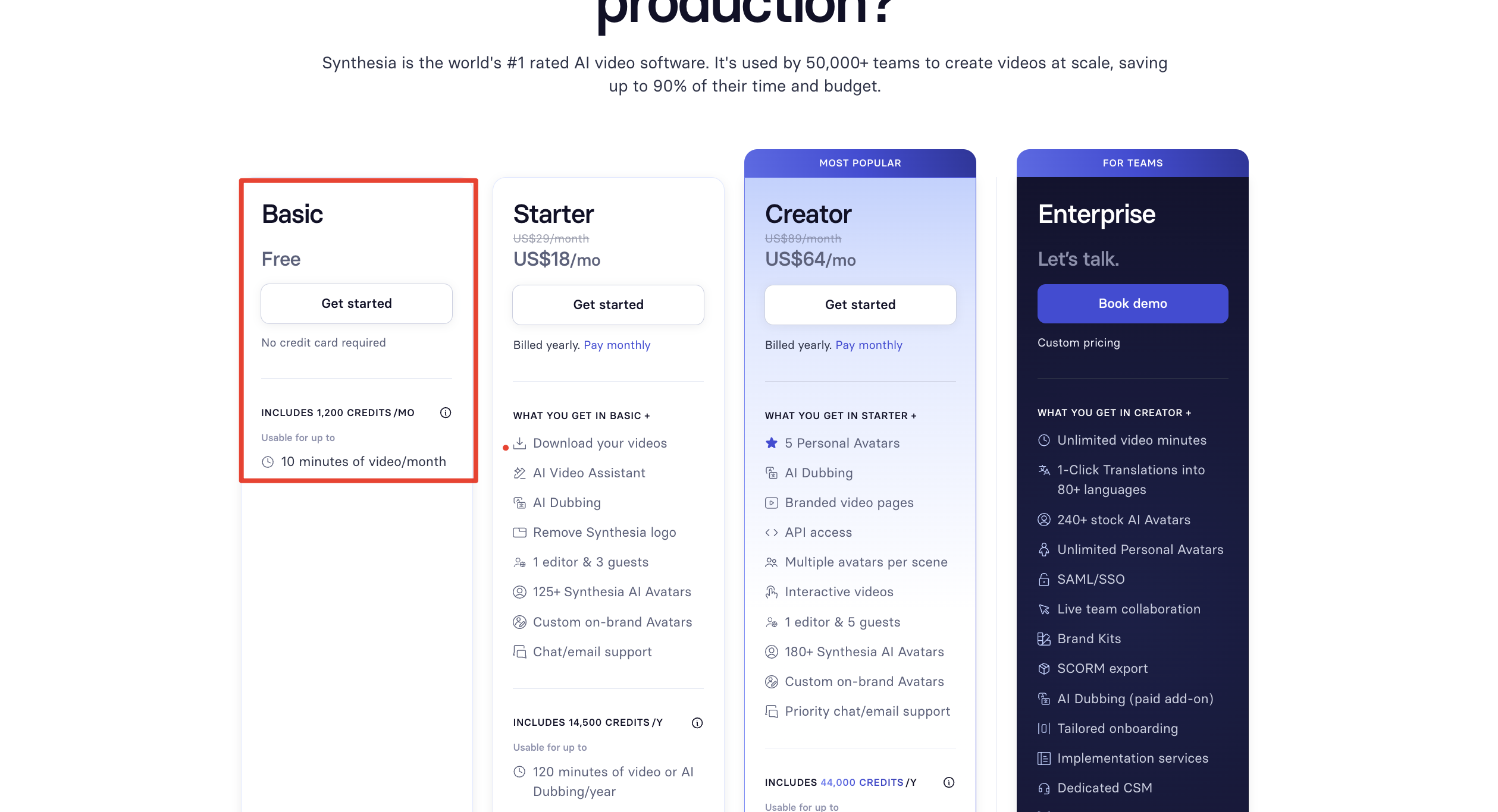 Interfaz de Synthesia creando video corporativo con avatar IA en español