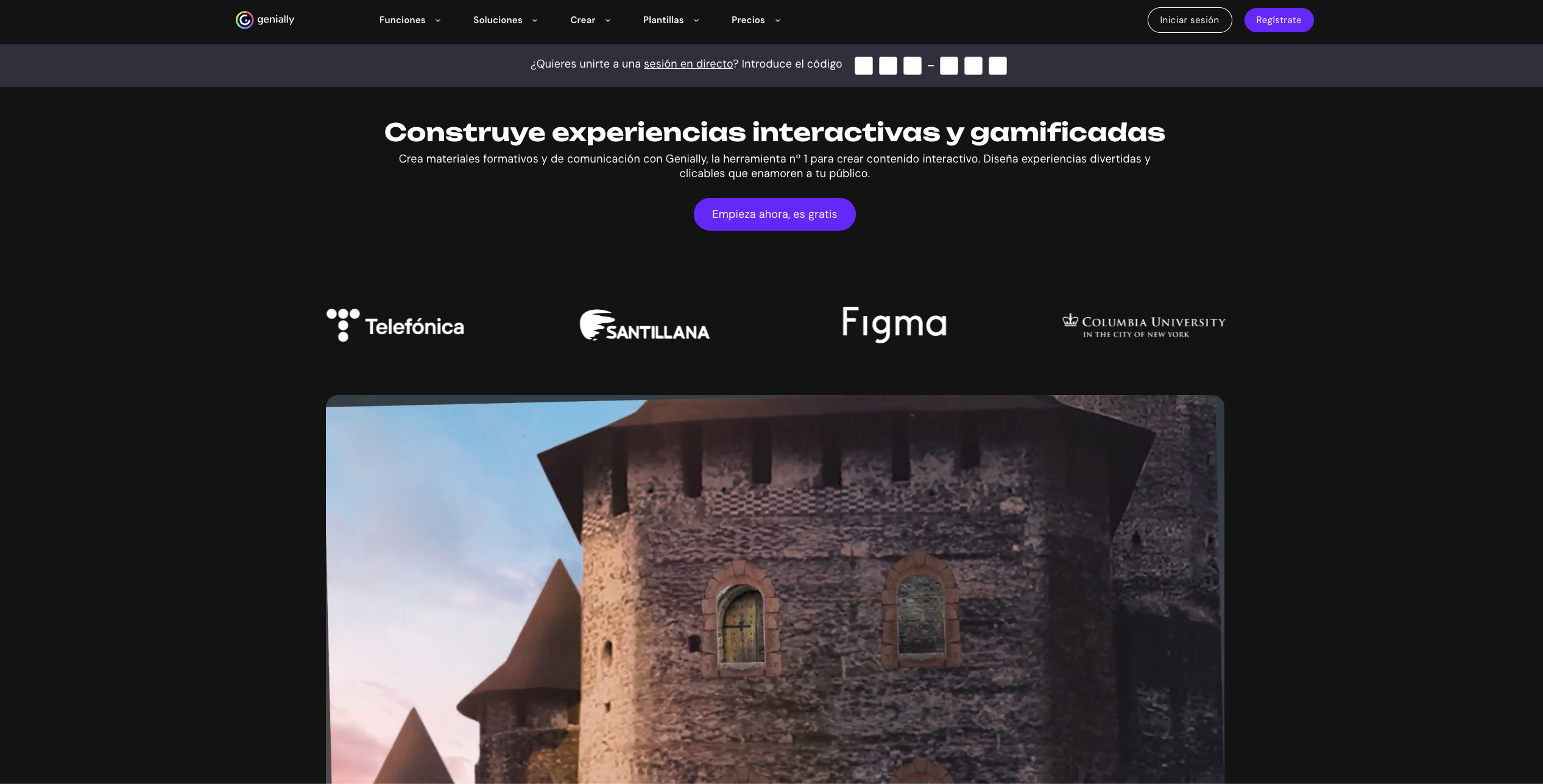 Presentación interactiva creada con Genially IA mostrando elementos animados