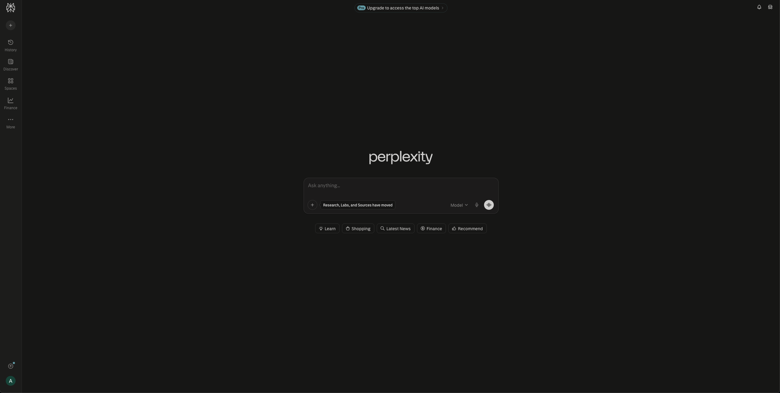 Perplexity AI — captura de pantalla