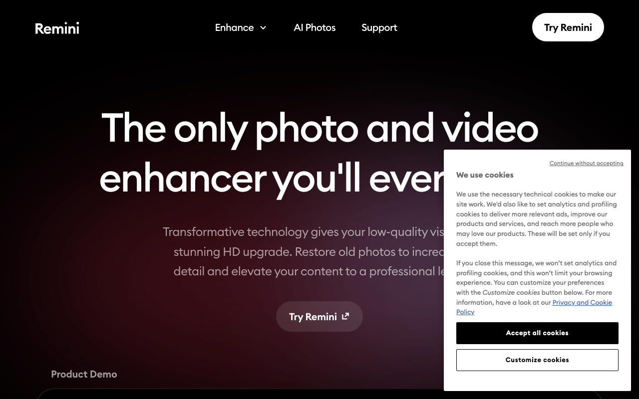 Captura de pantalla de Remini