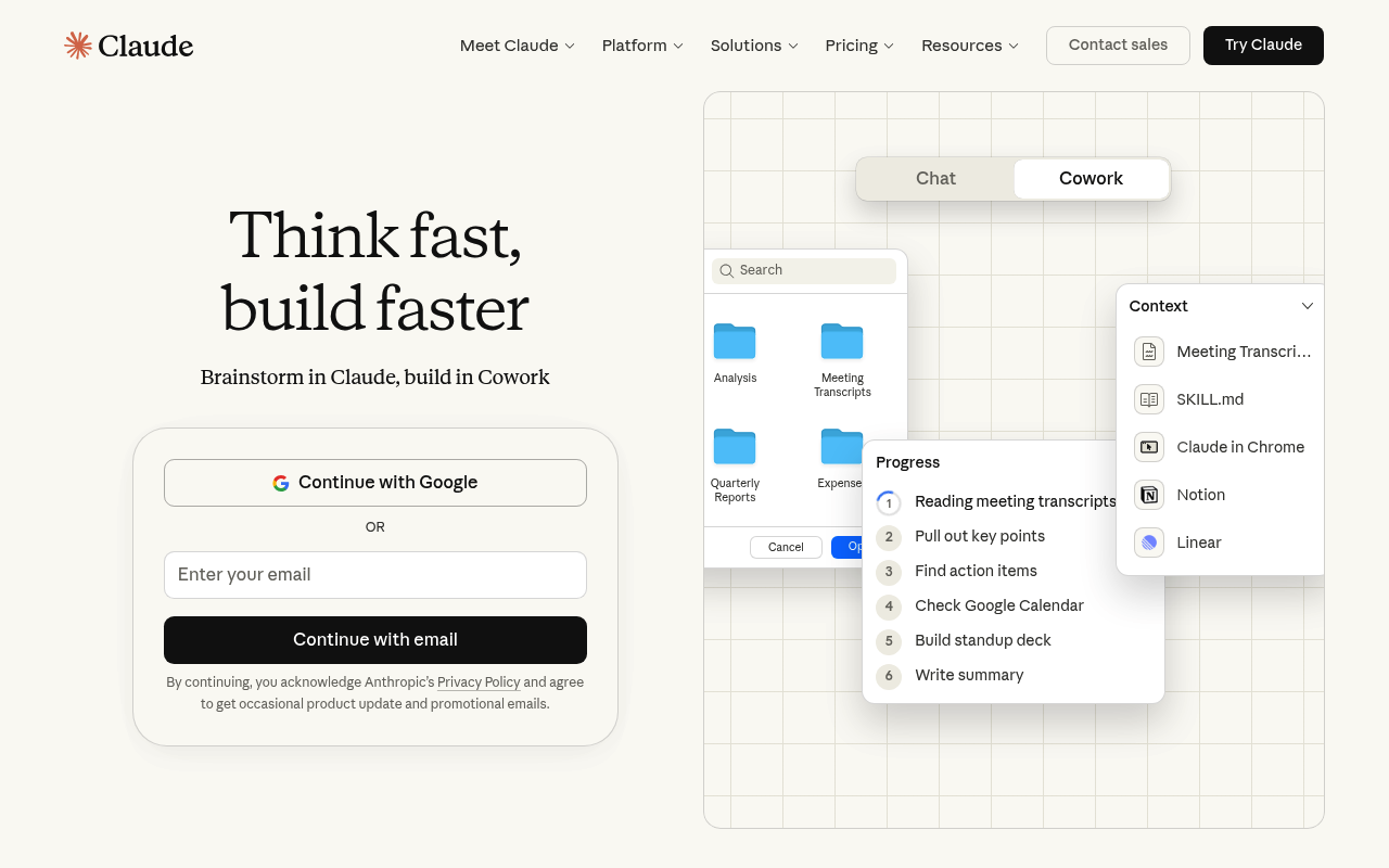 Captura de pantalla de Claude.ai