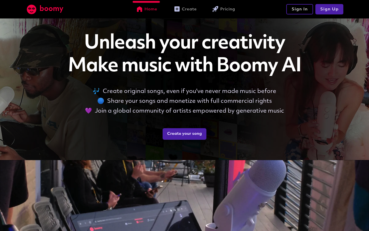 Boomy - crea y publica música con IA
