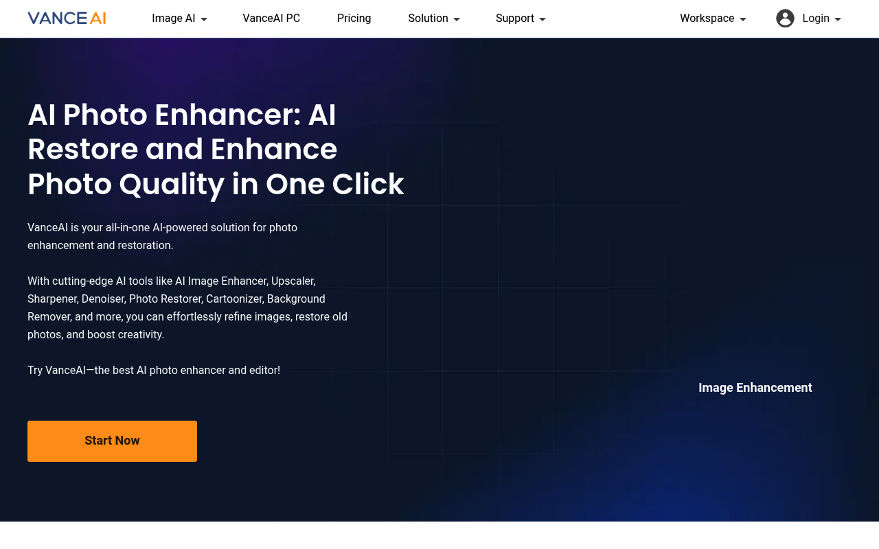 Captura de pantalla de VanceAI