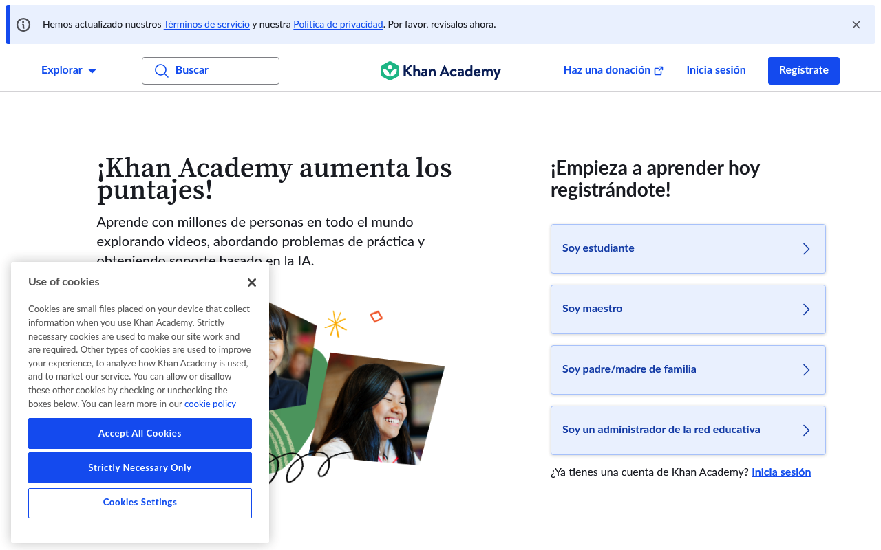 Khan Academy — captura de pantalla
