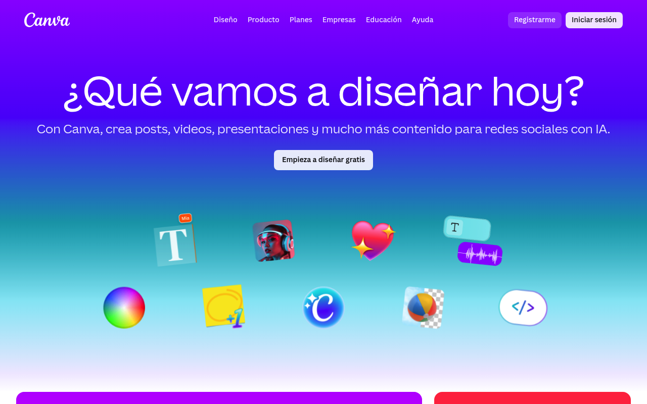 Captura de pantalla de Canva